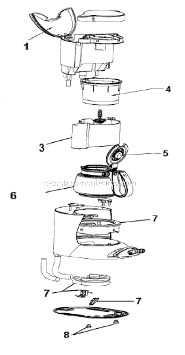 Page A Diagram and Parts List for NL5  Mr Coffee Coffee Maker